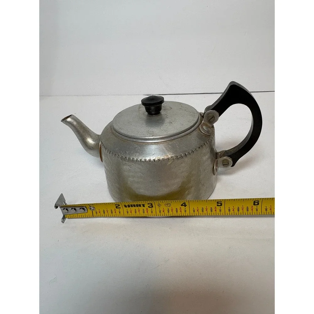 Vintage‎ NC Joseph Ltd Aluminum Teapot Hammered Bakelite Handle England J.195